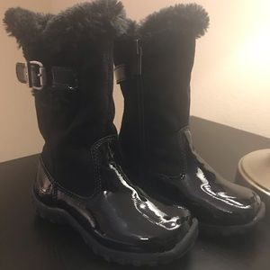 New baby girl Nine West boots black size 7